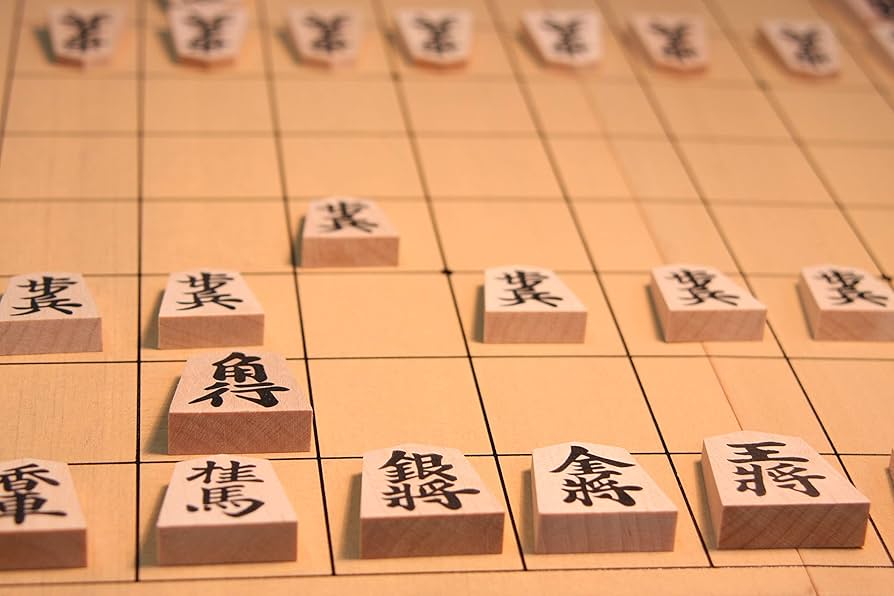 将棋の駒 折将棋盤6号木製駒セットA